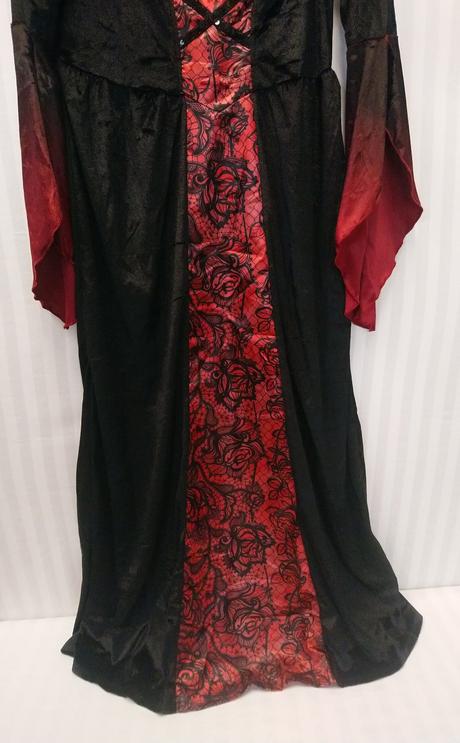 Dámsky červeno čierny kostým upírka, f&f, l,