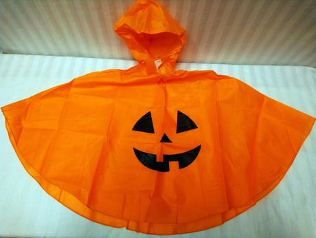 Halloween pončo kapucňa tekvica, 3-6 r, 98-116 cm,