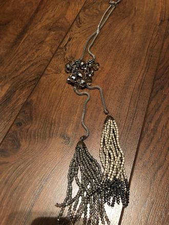 Krásny sivý náhrdelník italy,