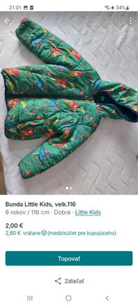 Bunda velk. 116, 116