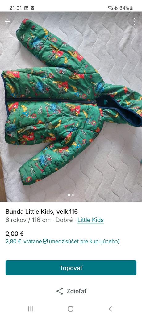 Bunda velk. 116, 116