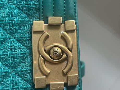 Chanel boy small emerald tweed, chanel