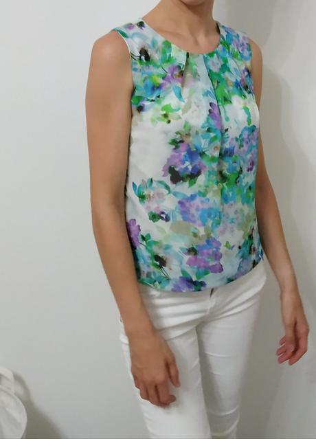 Kvetinova bluzka s cipkou na chrbte, s, orsay,s