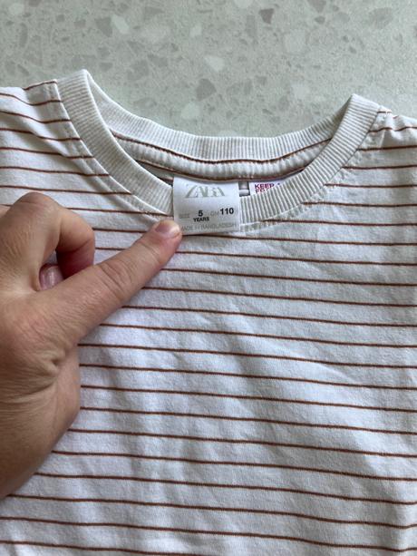 Tričko s jemným pásikom, zara,110