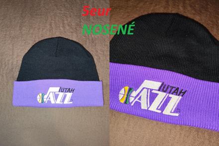 Zimná čiapka nba/utah jazz čiernofialová,