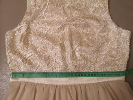 Spoločenské béžové šaty jake's č. 34/36, 36