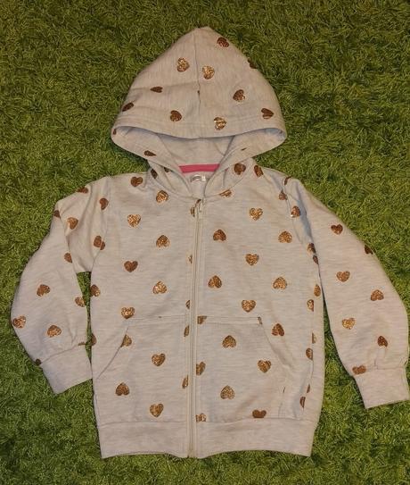 Mikina so zlatými srdiečkami - veľ. 104, 104