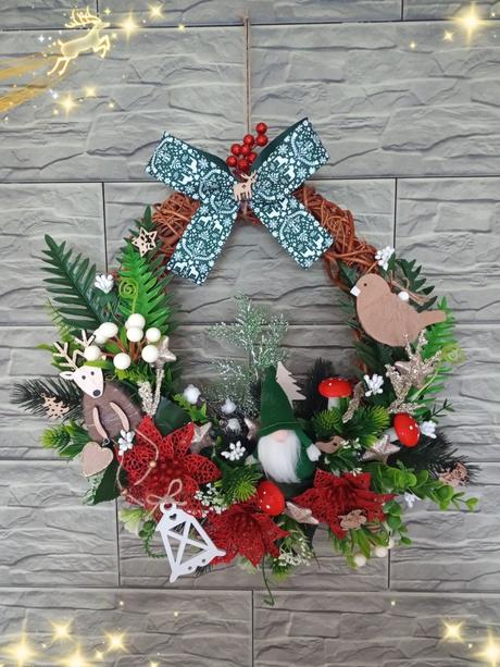 Vianočný veniec - ručná práca, 