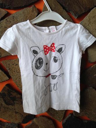 Krásne tričko s mačičkou, c&a,92
