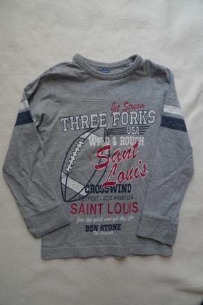 Šedé tričko s dlhým rukávom, dopodopo,116