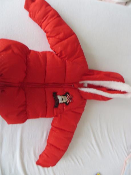 Červená zimná bunda minnie, disney,86