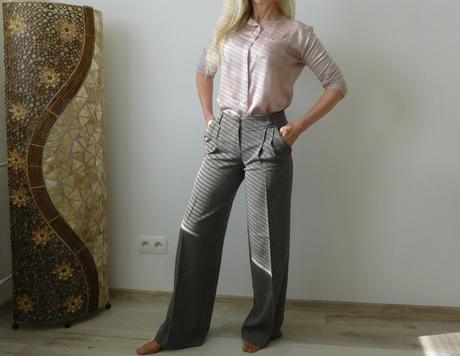 Nohavice pružné zrnitá látka 34, orsay,34