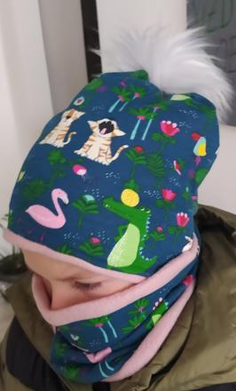 Zimný set čiapka,tunel,