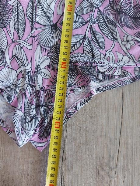 Ružový vzorovaný letný overal, h&m,164