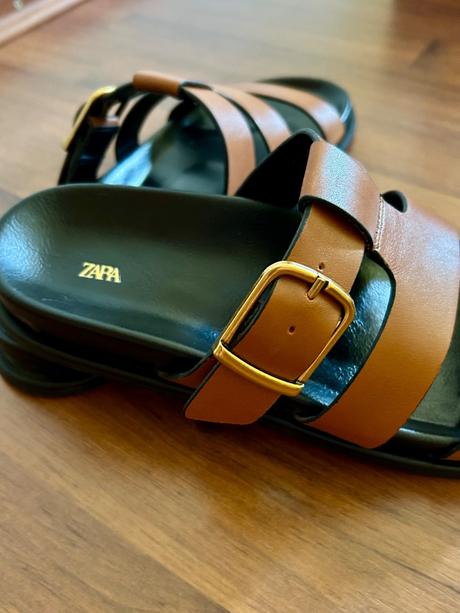 Kožené šlapky zn.zara č.40, zara,40