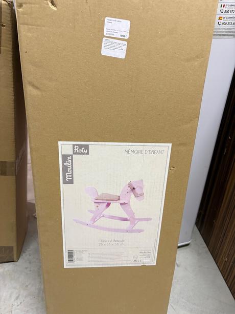 Moulin roty krasny drevený hojdaci ruzovy konik, 