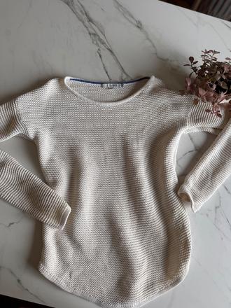 Boden bavlneny sveter kremovy s-m, mini boden,s