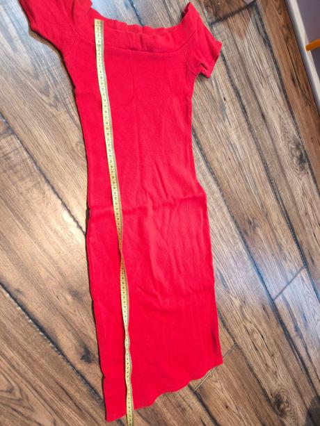 Červené šaty+ biele ako darček, xs