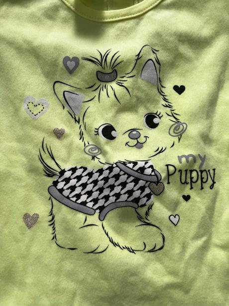 Volánove tričko s rozkošným psikom, new baby,86