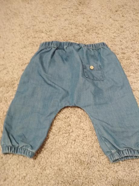 Riflové nohavice s nízkym sedom, h&m,62