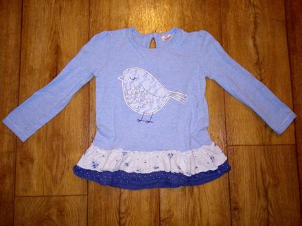 Melirovana modra tunika s vtacikom 18_24m top stav, f&f,92