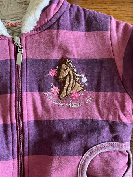 Hrubá mikina zateplená kožušinkou, 98