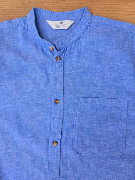 Modrofialvá chlapčenská bavlnená košeľa, h&m,164 / 170