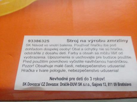 Prístroj na výrobu zmrzliny, 