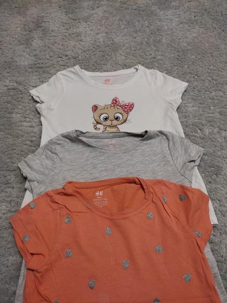 Tričko s mačičkou,5-6r, h&m,116