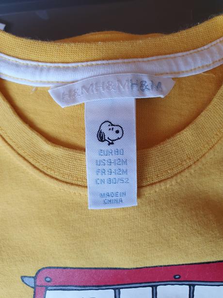 Tričko h&m snoopy 80, h&m,80