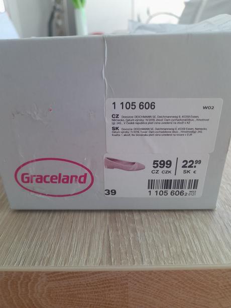 Takmer nové moderné balerinky z deichmann, v.39, graceland,39