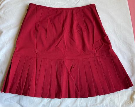 Ann taylor loft malinová sukňa s volánom, s