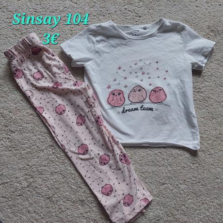 Dievčenské pyžamo, sinsay,104