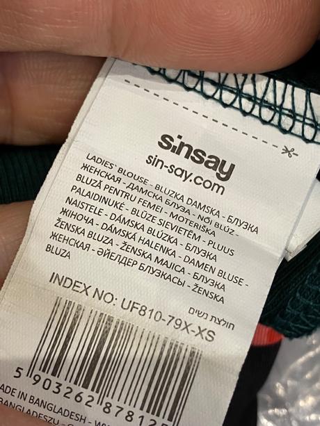 Tmavozelený rebrovaný top (xs), sinsay,xs