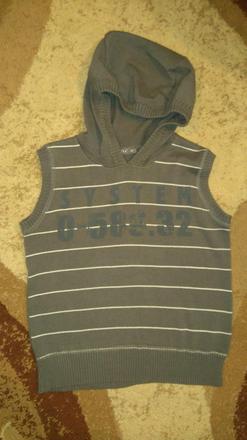 Pletená vesta s kapucňou, okay,116