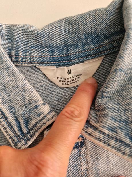 Rifľová bunda, h&m,140