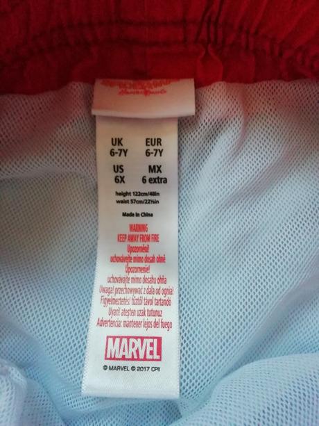 1x oblečené spider-man šortky, marvel,122