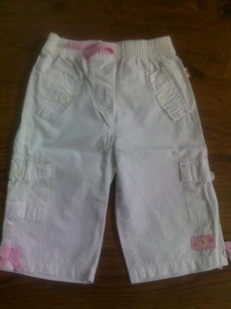 Plátené "kapsáčové" nohavice, 68