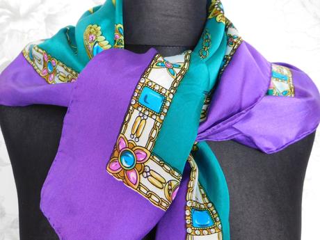 Kvalitná luxusna hodvabna elegantná šatka, xl