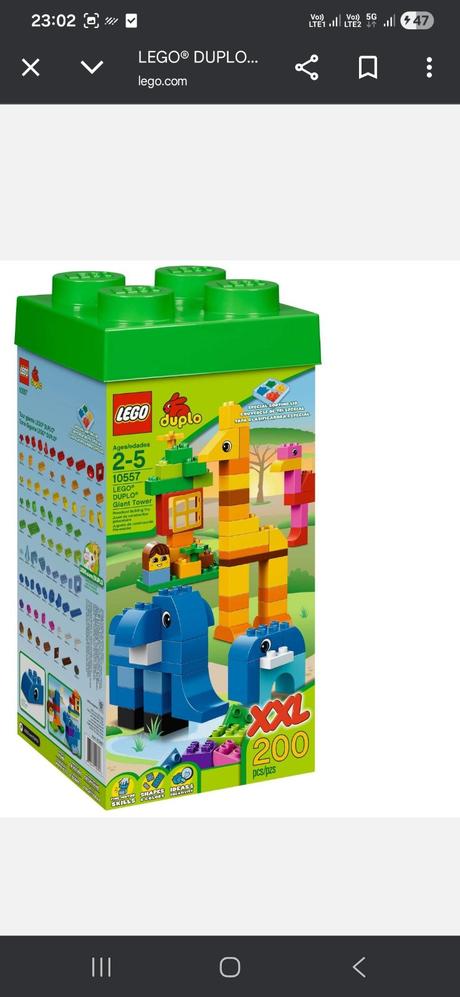 Lego duplo velka veza, 200 dielov, 