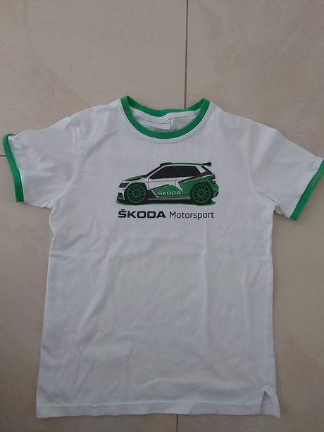 Tričko škoda motorsport+okuliare, 134