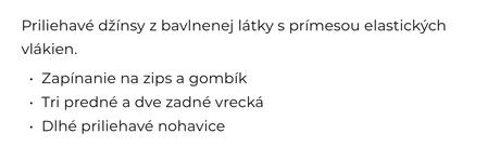 Džínsy, reserved,34