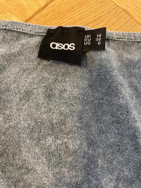 Asos midi bodycon saty s vypranym efektom, m