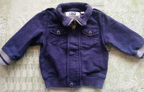 Modrá bundičková mikina, ido by miniconf, 74-80 cm, 80