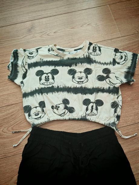 Crop top mickey mouse, h&m,134