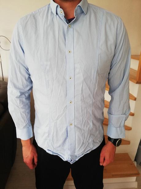 Pánska bledomodrá košeľa, bonprix,42