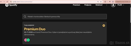 Youtube,spotify premium individual 3/6 mesiacov,