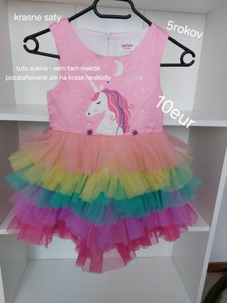 Krasne saty unicorn s bohatou tutu skuknou, 110