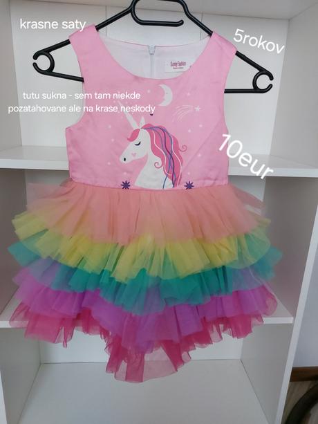 Krasne saty unicorn s bohatou tutu skuknou, 110