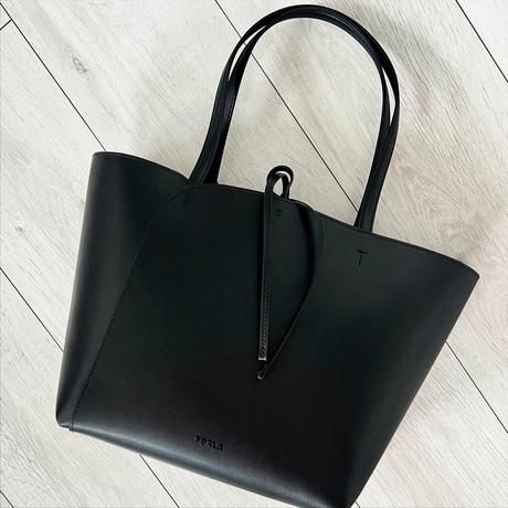 Furla tote shopper čierna s vyberateľným clutch pu, furla